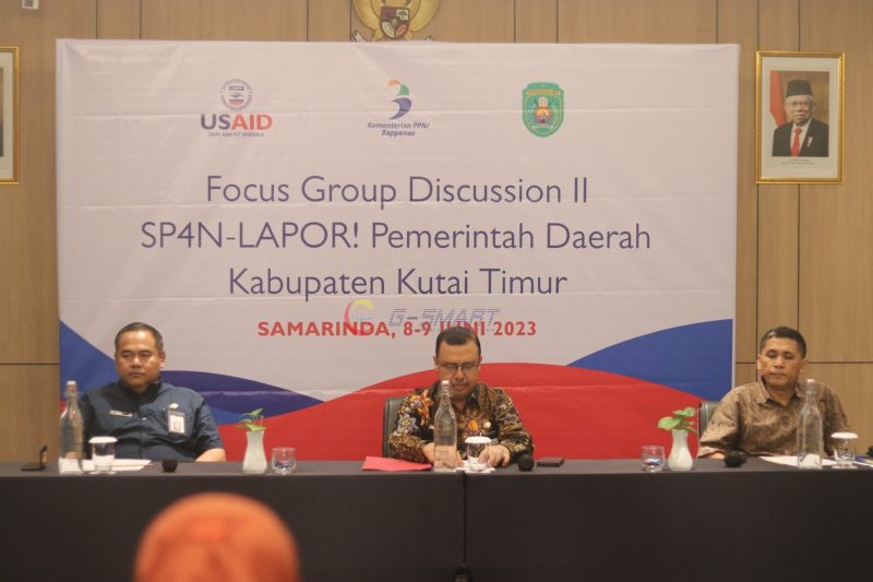 Tim Pengembangan SP4N Lapor Kutim Gelar FGG Bersama USAID G Smart ID