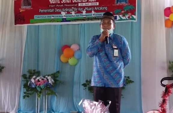 Desa Kelinjau Ilir Muara Ancalong ikut memperingati Hari Anak Nasional (HAN) 2020