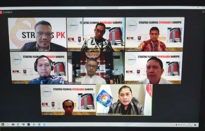 KPK gelar Webinar Penguatan Pelaksanaan dan Komunikasi aksi Stranas PK bagi Inspektorat dan Diskominfo Pemda Seluruh Indonesia