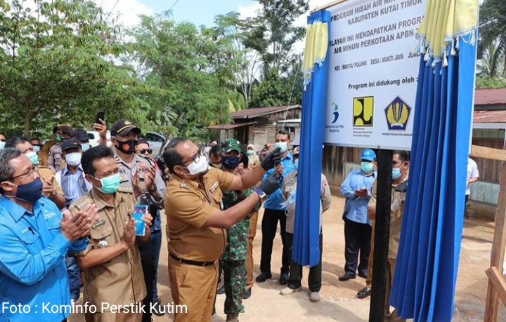Terealisasinya Program Hibah Air Minum, 99 KK di Tiga Desa Kecamatan Rantau Pulung Dialiri Air Bersih