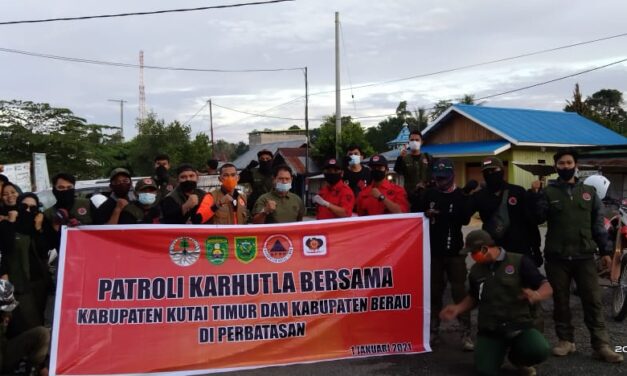 Awali 2021,BPBD Kutim Gelar Patroli Gabungan Karhutla di Daerah Perbatasan