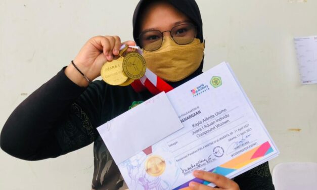 Harumkan Nama Kutim di Tingkat Nasional, Kayla Adinda Utomo Atlet Panahan Kutim Raih 3 Medali Emas