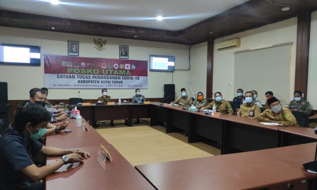 Pemkab Kutim Ikuti Vidcon Peningkatan Prokes Covid 19