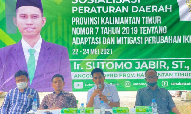 Antisipasi Dampak Perubahan Iklim, Sutomo Sosialisaikan Perda Nomor 7 Tahun 2019