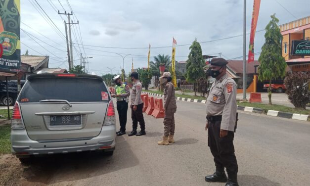 Posko Penyekatan Kutim Diperpanjang Hingga Akhir Mei