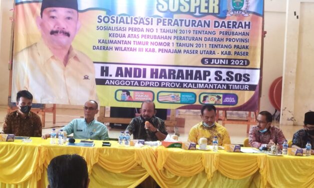 Andi Harahap Sosialisasi Perda Pajak Daerah di Kelurahan Gunung Seteleng Penajam