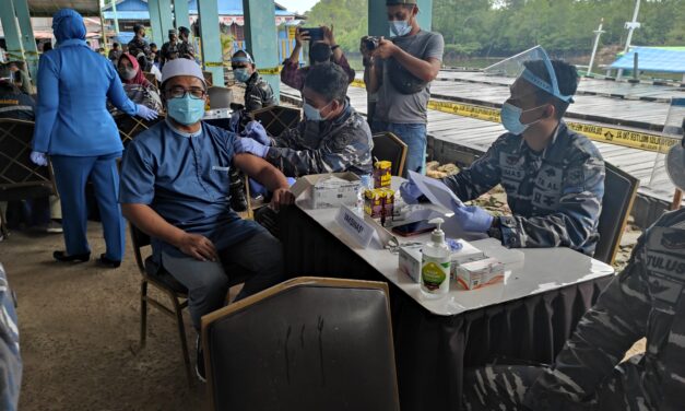 TNI AL Sangatta Gelar Lanjutan Serbuan Vaksinasi Covid 19