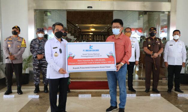 Satgas Covid 19 Kutim Terima Bantuan PT Indexim Coalindo