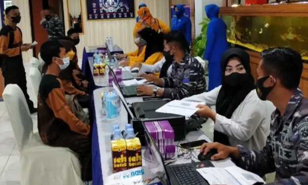 Lanal Sangatta Gelar Serbuan Vaksin Tahap 2, Bagi Pelajar SMP 