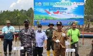 Lanal Sangatta Tanam 7.700 Bibit Pohon Mangrove di Pantai Kenyamukan