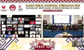 Susun Program Kerja, Dekranasda Kutim Ikuti Rakernas Secara Virtual