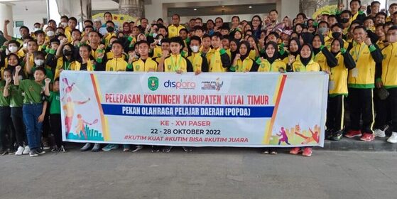 Berlaga di Popda Tingkat Provinsi, 140 Atlet Kutim di Lepas Bupati