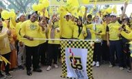 Yellow Day Jalan Sehat Partai Golkar di Kutim diikuti 12 Ribu Peserta