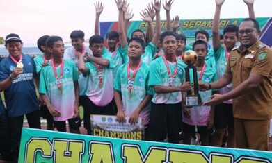 Taklukan Kongbeng Dengan Skor Tipis, Sangatta Utara Juara di Fesbol Merdeka Belajar Jenjang SMP