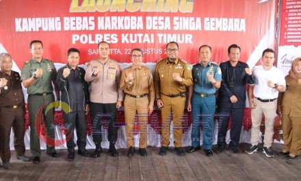 Polres Kutim Launching Kampung Bebas Narkoba di Desa Singa Gembara