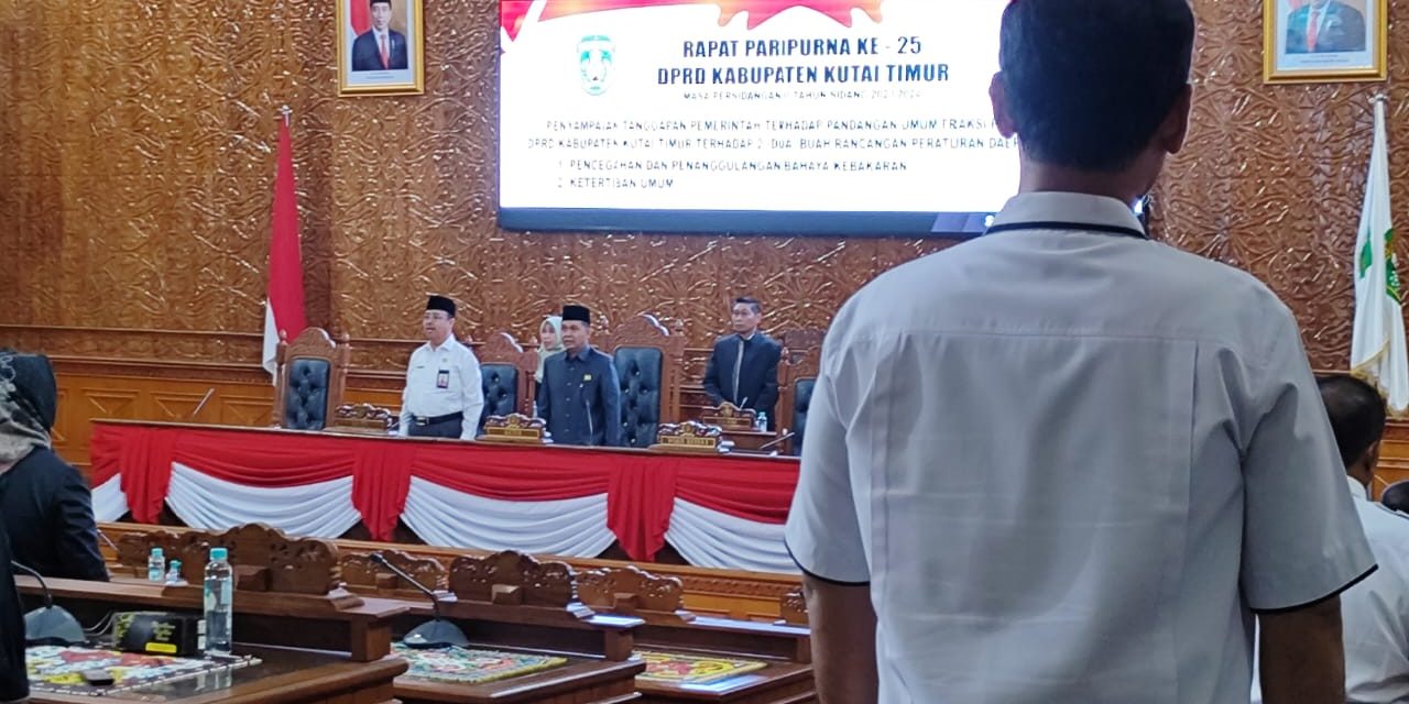 Sidang Paripurna ke 25, DPRD Kutim Dengarkan Tanggapan Pemerintah Terhadap Pandangan Fraksi Terkait  Raperda Kebakaran