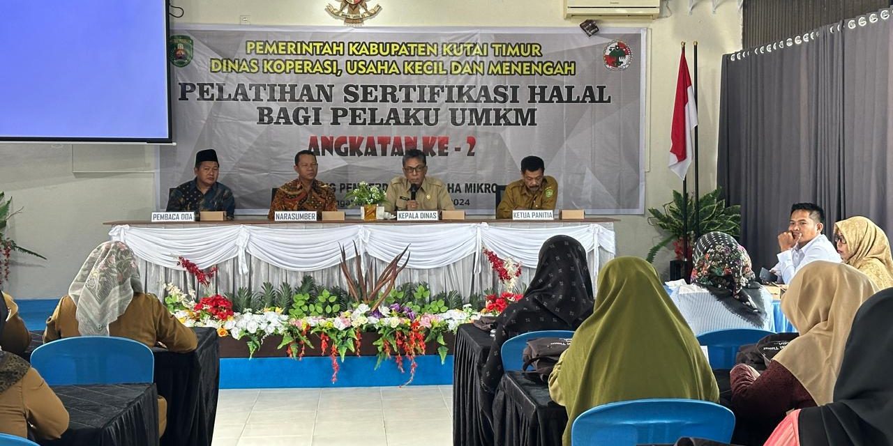 Diskop UKM Kutim Gelar Pelatihan Sertifikasi halal Bagi 35 Pelaku UMKM