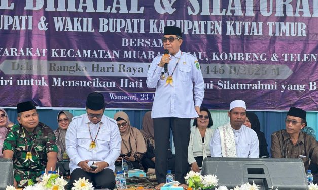 Halal Bi Halal di Muara Wahau Bupati Ardiansyah Tegaskan Komitmen Majukan Kutim