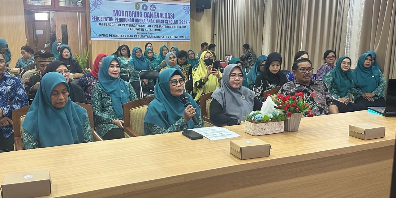 TP PKK Kutim dan Disdik Lakukan  Monev Percepat Penurunan Angka Tidak Sekolah