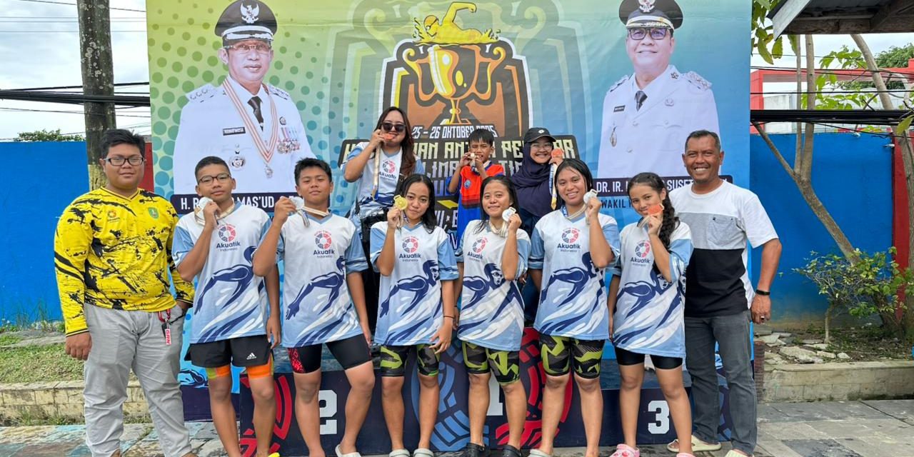 Perenang Muda Kutim Sabet 20 Medali di Kejuaraan Akuatik Antar Pelajar se-Kaltim 2025