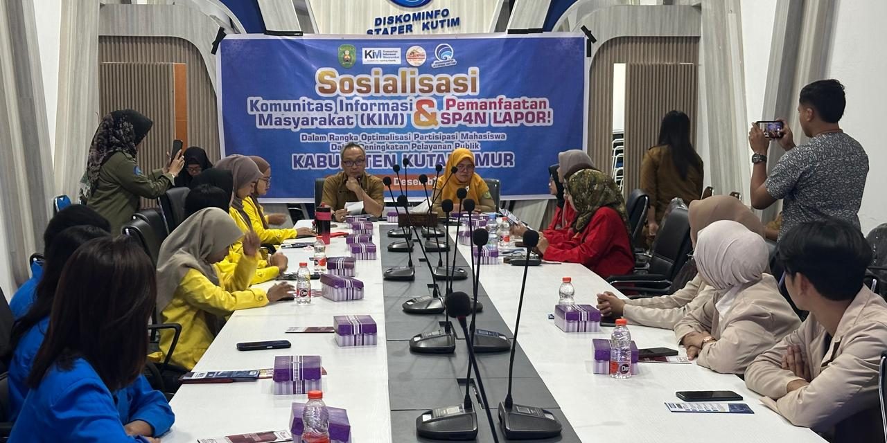 Diskominfo Kutim Ajak Mahasiswa Transformasi Informasi Publik Lewat KIM & SP4N LAPOR!