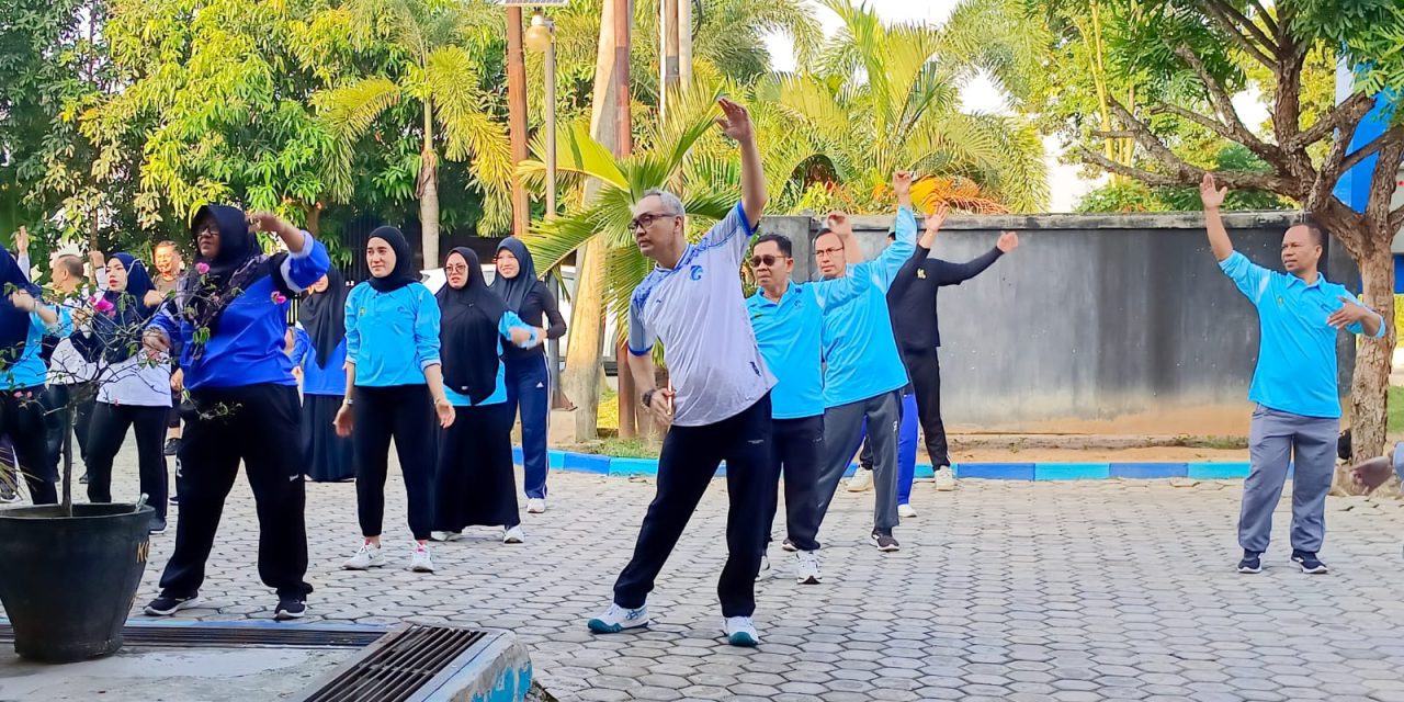 DWP Kutim Gelar Senam Pagi di Diskominfo Staper, Bangun Energi Positif Aparatur