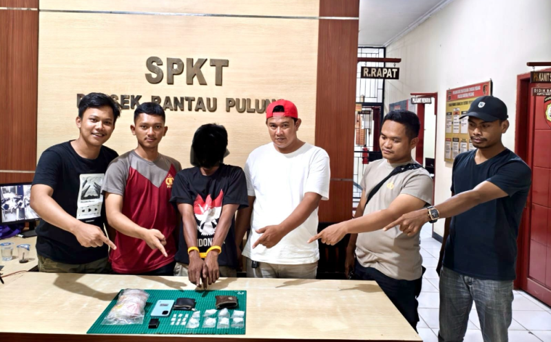 Polsek Rantau Pulung Gagalkan Peredaran 41,53 Gram Sabu, Satu Pengedar Diamankan